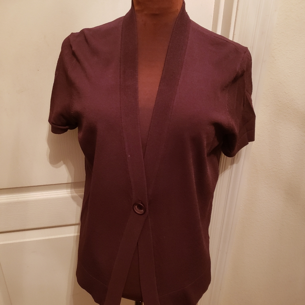 Chocolate Brown Jones New York Light-weight Cardigan